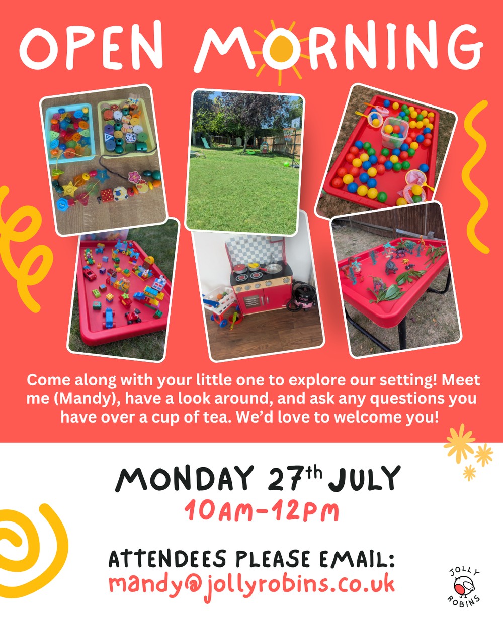 Jolly Robins childminding flyer